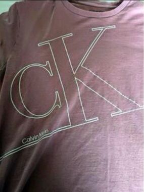 Calvin Klein Dusty Pink Crewneck Tee with Subtle Logo